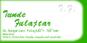 tunde fulajtar business card